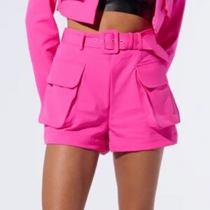 Akira Pink Utility Pocket Shorts
